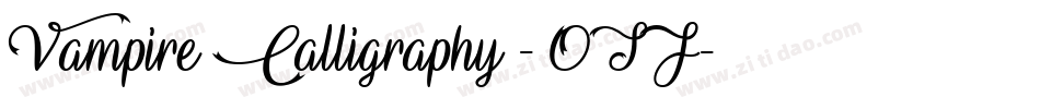 Vampire Calligraphy - OTF字体转换